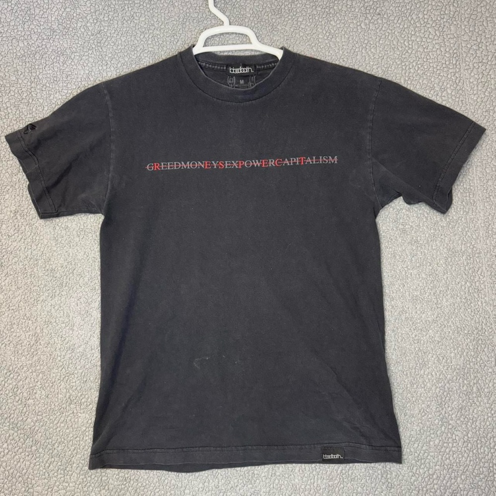 Green Money Sex Power Capitalism Respect Bloodbath T-shirt Size Medium